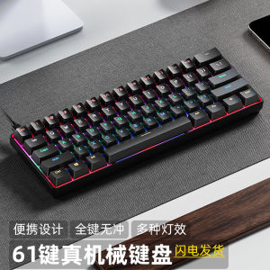 Mini Mechanical Keyboard F61 Wireless Wired Three Mode Portable for Gaming Office Typing Small External Laptop Computer