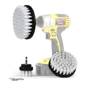 Untior ชุดแปรงเจาะรถยนต์ ชุดแปรงขัดกำลังไฟสำหรับชุดกล่องเครื่องมือทำความสะอาดครัวเรือนห้องครัว