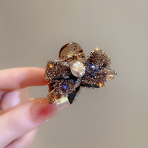 2024 New Arrival Diamond Bows Small Hairpin Womens Temperamental Bangs Clip Side Cropped Hair Clip Small and Exquisite Small Jaw Clip