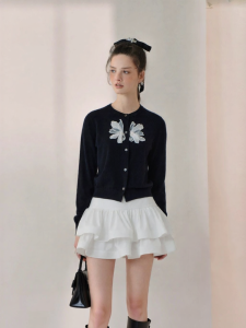 AIVEI | Spring Atmosphere Soft Style 3D Flower Knit Cardigan