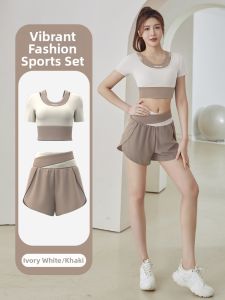 DAJIRIJI | Quick-dry Fitness Outfit with Pad Short-sleeve