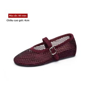 MIFEI | Giày Cao Gót Mũi Nhọn Đính Dây Tăng Chiều Cao