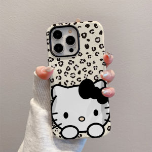 Lion Print Hello Kitty iPhone Case Womens Two-In-One Full Cover Film Protection for Apple 16promax 15 14 13 XR plus Models