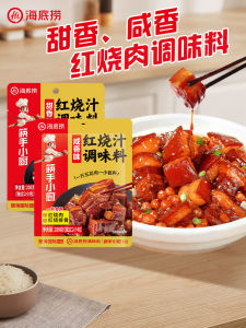 Haidilao Red Braise Pork Seasoning Sweet And Savory Flavor Bagged Special Sauce for Ribs Red Braise Juice Universal Use 200g Bag