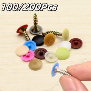 100/200Pcs Plastic Self-tapping Cross Screws Cap Cover Waterproof Rust-proof Furniture Practical Self-tapping Screws Decor Cover