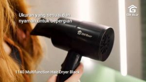 [Diskon Hingga 80%] GM Bear Pengering Rambut Multifungsi Termurah 1140 - Multifunction Hair Dryer Black