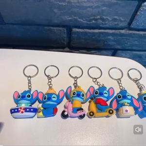 (READY STOCK) Stitch Keychain Cute Cartoon Doll Pendant Bag Charm卡通钥匙扣可爱挂饰时尚书包挂件学生款rantai kunci kartun comel hiasan beg