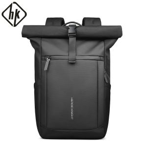 HK Multifunctional Travel Backpack for Men Large Roll-top Hiking Backpack Waterproof 15.6 Inch Laptop Bag Outdoor Sport Rucksack