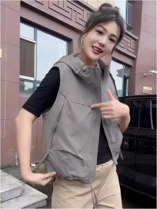 PAZHAOLANG | Oversized Hooded Workwear Vest Summer Design