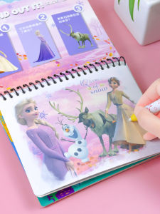 Sổ Tay Vẽ Nước Elsa Frozen Princess Magic Water Drawing Book Cho Trẻ Em Sổ Tay Vẽ Màu Học Tập Cho Bé Gái Từ 3-6 Tuổi