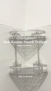 EX - Rak Sabun Terbaik Rak Dinding Toilet Kamar Mandi Bahan Aluminium 2 Susun 2 Variasi Model