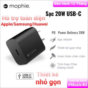 Củ sạc siêu nhanh Mophie Anker USB Type C PD 20W 18W cho IPhone 11 12 13 XS Pro Max Tuấn Hà Store