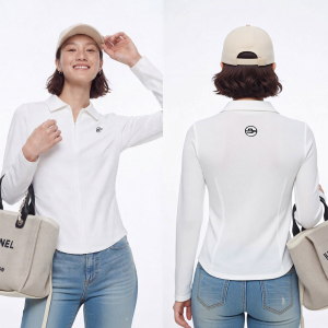 Casual Polo-Style Short Sleeve Womens T-Shirt