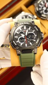 Jam Tangan Pria Dewasa Display 3 Waktu Original SKMEI 2219 Tali Karet Tahan Air Menyelam