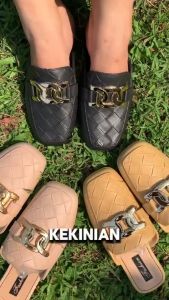 OKAIDO Sandal Sepatu Wanita Korean Style Untuk Kantor Kerja Kasual Coklat Hitam Cream Shoes Sendal Perempuan