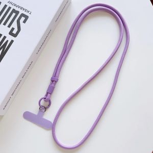 Colorful Adjustable Long Lanyard For Mobile Cell Phone Candy Solid Color Crossbody Necklace Anti-Lost Strap For Phone Universal