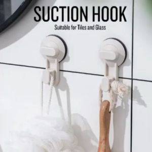 Locaupin Suction Hooks For Glass Multifunctional Wall Mounted Heavy Duty Bathroom Kitchen Door Clip Hanger Organizer