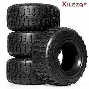 XILEZQF 4pcs 90mm Metal Deep Dish Beadlock Wheel Rims for 1/10 RC Crawler Car Compatible with MJX H12Y SCX10 TRX4 1.9 Tire Set