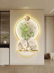 Modern Light Luxury Entrance Painting Lucky Deer High-End Elegant Luminescent Lamp Painting opposite Door Corridor and Aisle Painting