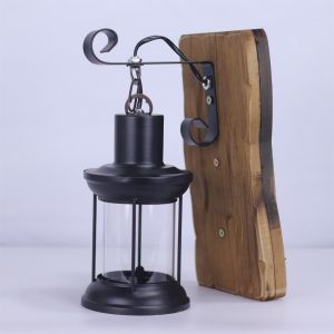 JOYINLED Cổ Gỗ Kính Đèn Chùm LED Treo Tường Đèn Treo Tường Vintage Công Nghiệp Retro Chiếu Sáng Cho Phòng Ngủ Thanh Sconces E27 Căn Cứ