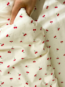 Cherry Cocoa Cotton Student Sheets Pure Cotton Fitted Sheet 2024 New Arrival Single Dormitory Available with Three Or Four Piece Suit