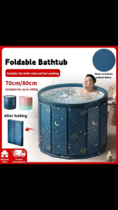 FOLDING BATHTUB BATH PORTABLE WATER OUTDOOR INDOOR ROOM ADULT SPA BATH