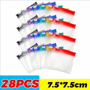 YESPERY 35Pcs Mini Pill Dispenser Bags Protable Travel Jewel Pouch Self-sealing Zipper Bag Waterproof Storage Bag