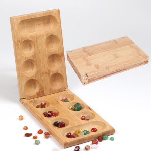 Mancala แอฟริกันอัญมณีหมากรุกคลาสสิกกลยุทธ์ปริศนาของเล่นเกมพับกระดานหมากรุกเด็กการศึกษา Logical Thinking ของเล่น
