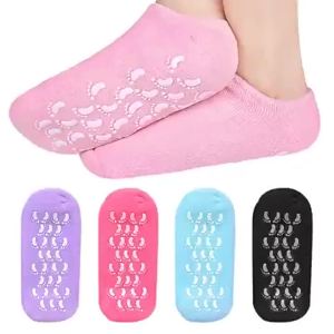 2 chiếc tất gel dưỡng ẩm chăm sóc chân spa tẩy tế bào chết cho da khô nứt tất mềm cho pedicure bảo vệ da gót chân cứng sửa chữa
