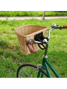  YYBAIO | Woven Rattan Storage Bicycle Basket