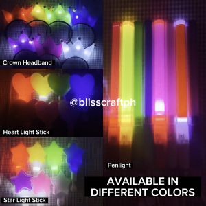 [COD] CUSTOMIZED HEART STAR LIGHT STICK Personalized Blinking Flashing Glowing Wand LED Lightstick Steady Light Glow Stick Wand Concert Party