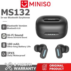 New MINISO MS132 Gaming Bluetooth Headphones Low Latency HD Calling Wireless Earphones with IPX5 Water Resistance and Hi-Fi Sound Quality (1-Year Warranty)
