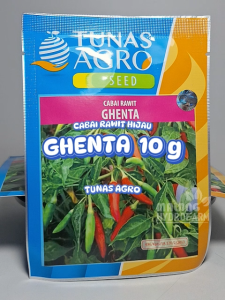 Benih Cabai Rawit Hijau Ghenta 10 gram Tunas Agro dataran rendah menengah tinggi unggul bibit biji genta cabe ijo lalap pedas pedes hydroponik hidroponik