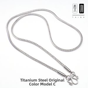 New Original High-End Titanium Steel Dragon Bone Buddha Pendant Necklace Quick Release Single Hook Convenient Eagle Beak Buckle