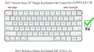 Ultra Thin TPU Keyboard Protector Cover Skin for Magic Keyboard with Touch ID A2449 A3118 Without Touch ID A2450 A3203 Keyboard