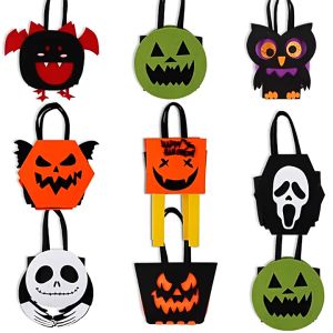 Tas Permen Labu Haloween Labu Halloween Candy Bag Trick Or Treat Pumpkin Orange Skull