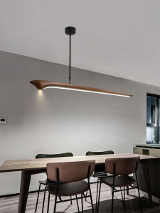 XIANGYUAN | Walnut New Chinese Style Linear Pendant Light