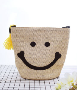 กระเป๋าสะพายข้างผู้หญิงทรงถังสีแดงฮอต กระเป๋าถือชายหาด กระเป๋าสะพายไหล่ กระเป๋าผ้าใบทอ กระเป๋าผ้าใบทอแบบยูนิเซ็กซ์ กระเป๋าสะพายข้างแบบลำลอง