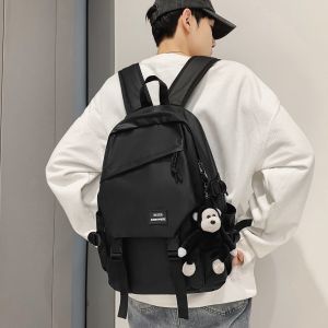 Balo Du Lịch Nam Dung Tích Lớn Phong Cách Mới Thường Ngày Đa Năng Đơn Giản Ba Lô Đôi Chất Liệu Nylon Khóa Kéo Mềm