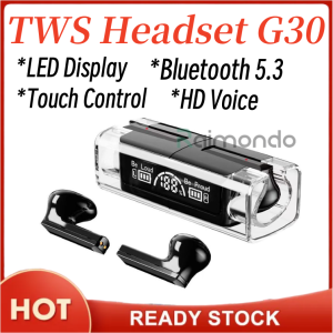 Raimondo G30 TWS Wireless Headset Bluetooth Gaming Earphone Bluetooth 5.3 HIFI Surround Stereo Headphone Noise Reduction With LED Display Mini Earbuds