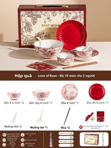 CAROTE | Bộ Dụng Cụ Ăn Nhà Bếp Quà Tặng Cho Lễ Khai Trương và Cưới In Màu Dưới Màn