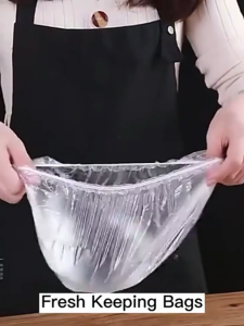 100/200/300Pcs Transparent Plastic Food Cover Disposable Food Cover Elastic Bowl Covers Food Fruit Fresh-keeping Elastic Plastic Bag Kitchen Refrigerator Dishes Food Storage Bags