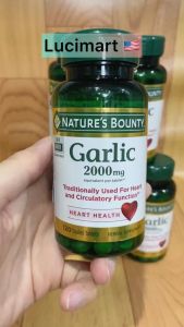 Viên uống Garlic 2000mg Nature’s Bounty hũ 120 viên [Hàng Mỹ]