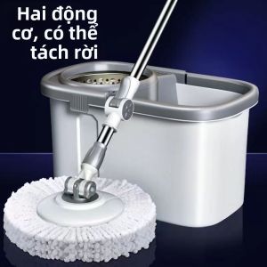 WEIHEHU | Chổi Lau Nhà Không Cần Rửa Tay Có Thể Tách Ướt Khô và Quay Được