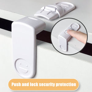 2PCS Safety Drawer Lock Baby Anti-collision Anti-Pinching Hand Cabinet Drawer Locks Plastic Safe Buckle for Children Kids Protection