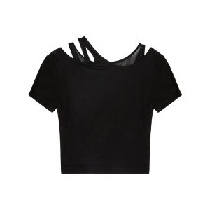 เสื้อยืดคอกลมแขนสั้นผู้หญิงฤดูร้อนปี 2025 ทรงเข้ารูป หลวม โปร่งแสง 5 ชิ้น แฟชั่นลำลอง สไตล์สตรีท เสื้อผ้าทำงาน