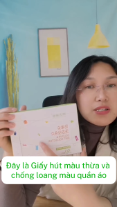 Giấy hút màu thừa và bụi vải khi giặt PUREZY 50 tờ tránh loang màu chống phai màu quần áo