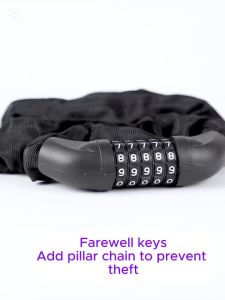 4-Digit Code Lock Safet Anti-Theft Password Chain Lock MTB Road Outdoor Cycling Bicycle Accessories