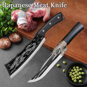 Dragon Head Knife Japanese Knife Super Sharp Japanese Meat Knife Boning Knife Original Golden Dragon Knife Forged Blade Slicing Knife Nife Japanese Meat Knife Japanese Knife Super Sharp Japan Knife Original Jappanese Knife Set Kitchen Japanese Steel Knife