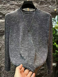 Fall Fashionable Mens Long Sleeve T-Shirt Casual round Neck Versatile Comfortable Standard Fit Youthful Style Chinese Brand